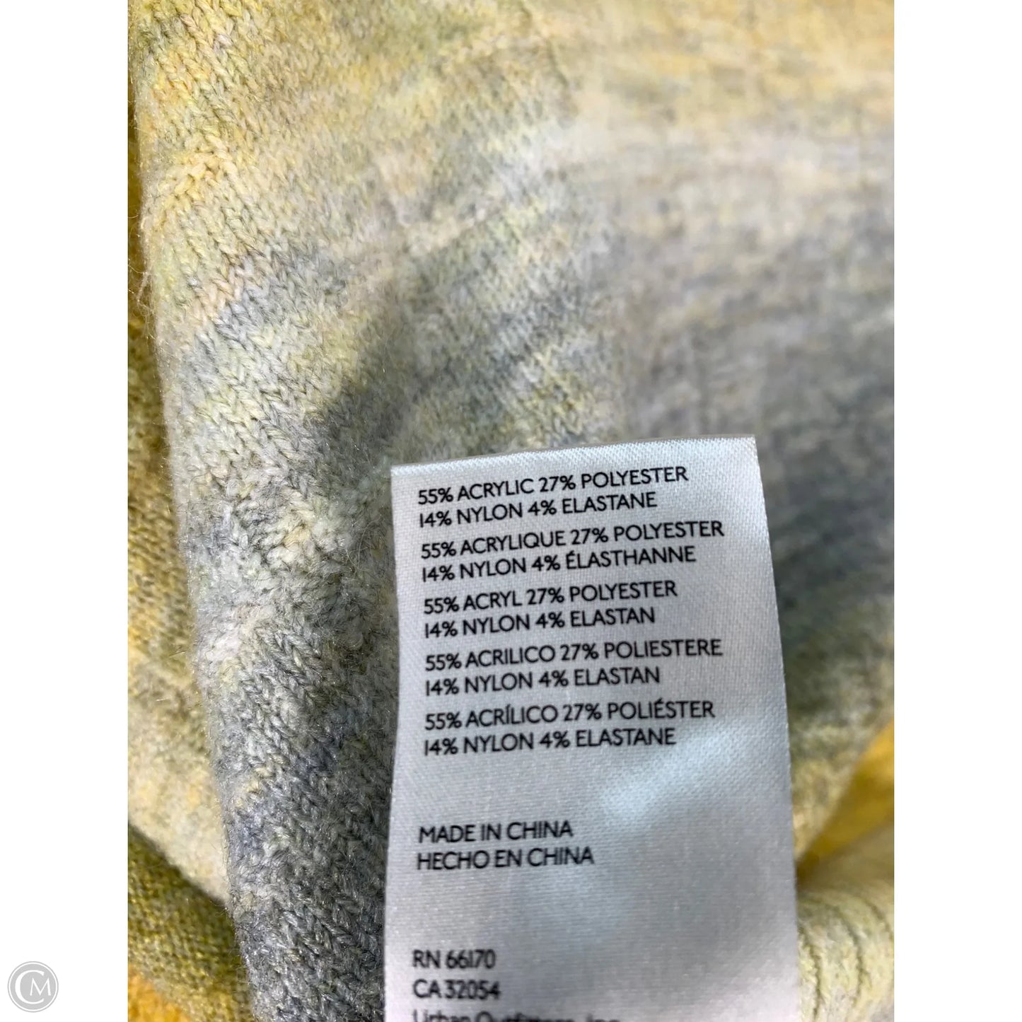 Sweater By Pilcro In Grey & Yellow, Size: Xs