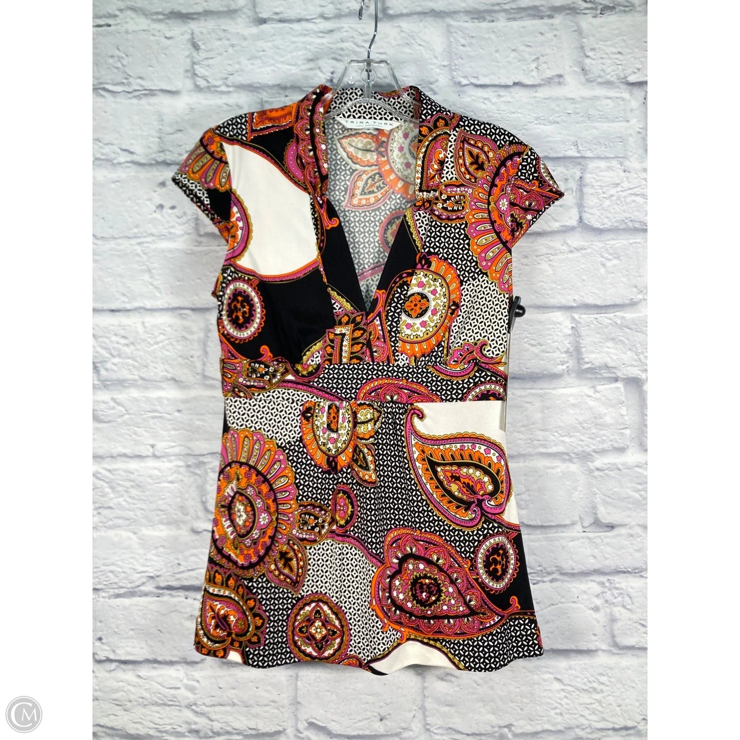 Top Short Sleeve By Trina Turk In Multi-colored, Size: S