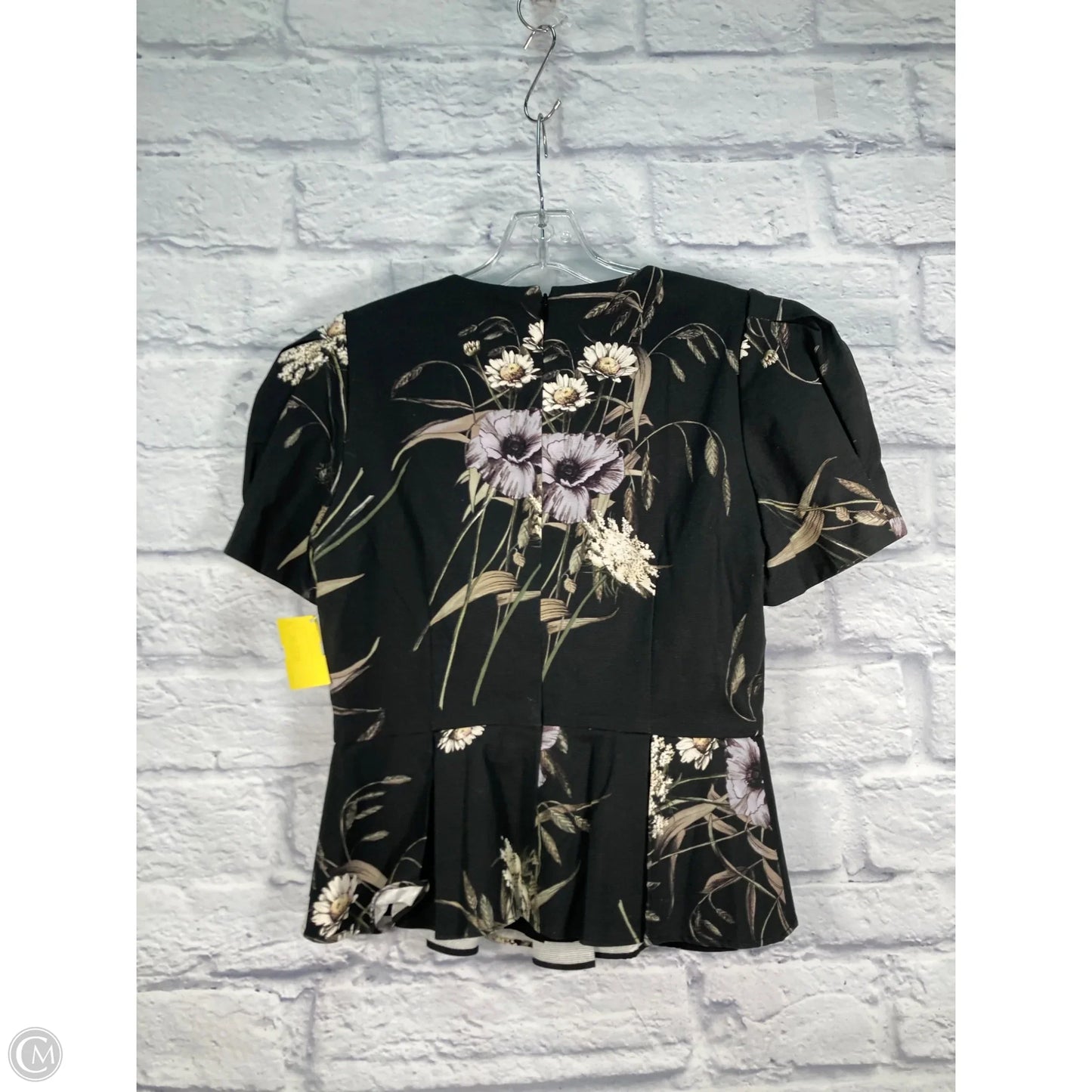 Top Short Sleeve By Antonio Melani In Black & Purple, Size: S