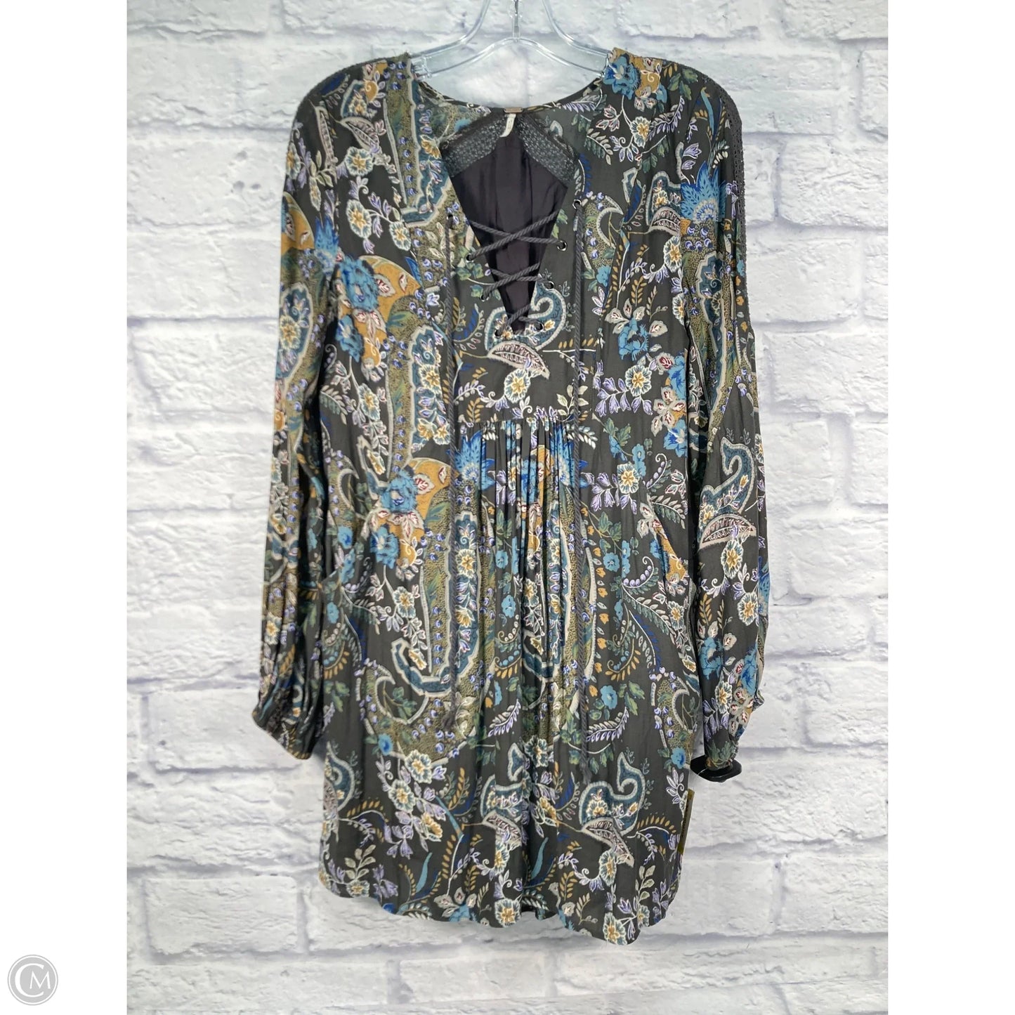 Dress Casual Short By Free People In Blue & Grey, Size: S