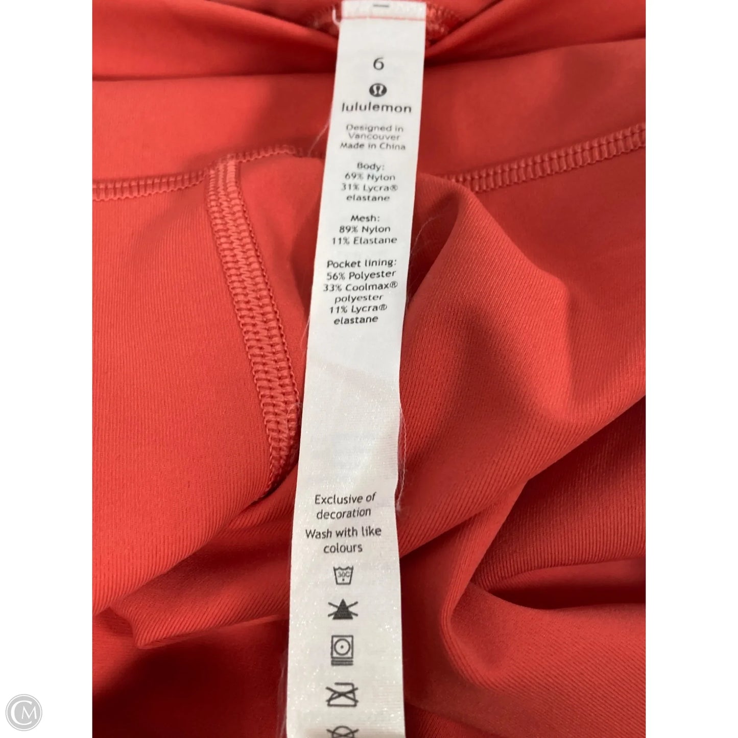 Athletic Leggings By Lululemon In Pink, Size: S