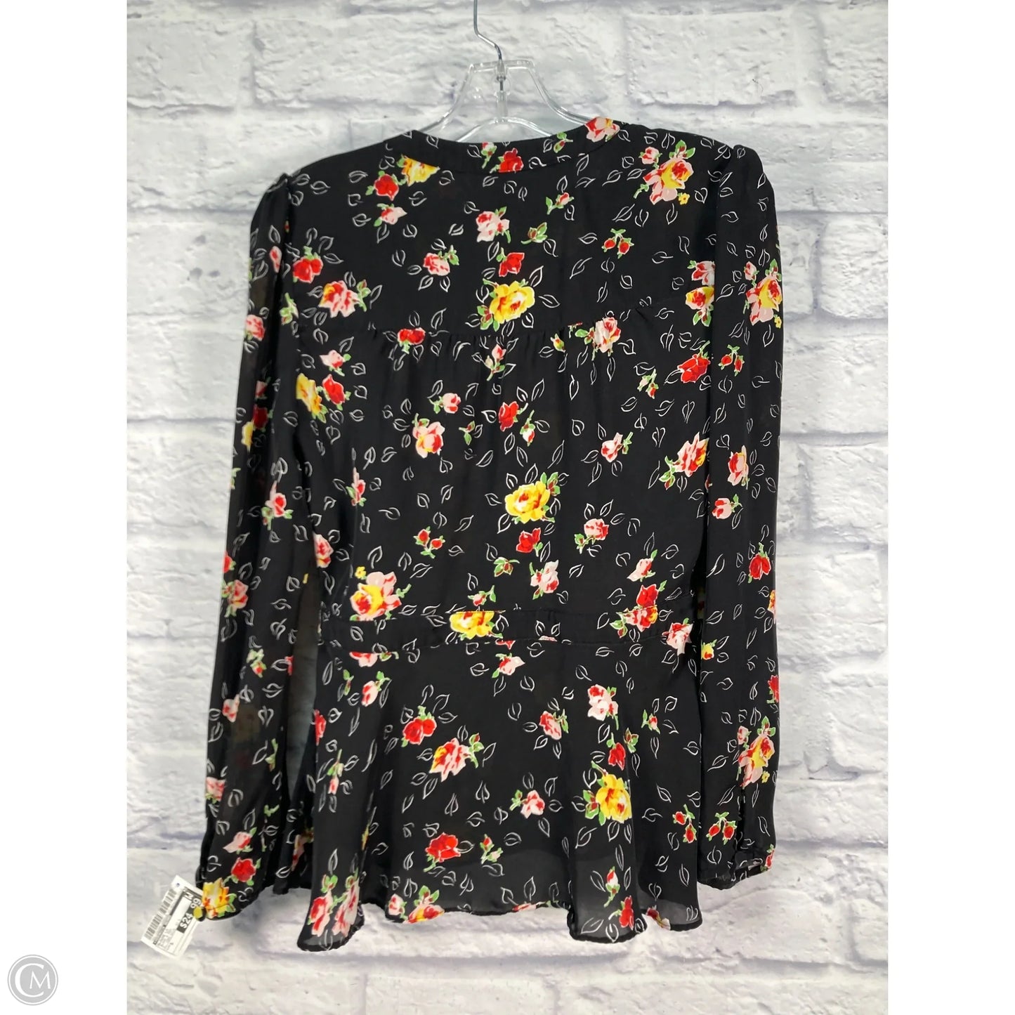 Blouse Long Sleeve By Veronica Beard In Black & Red, Size: S