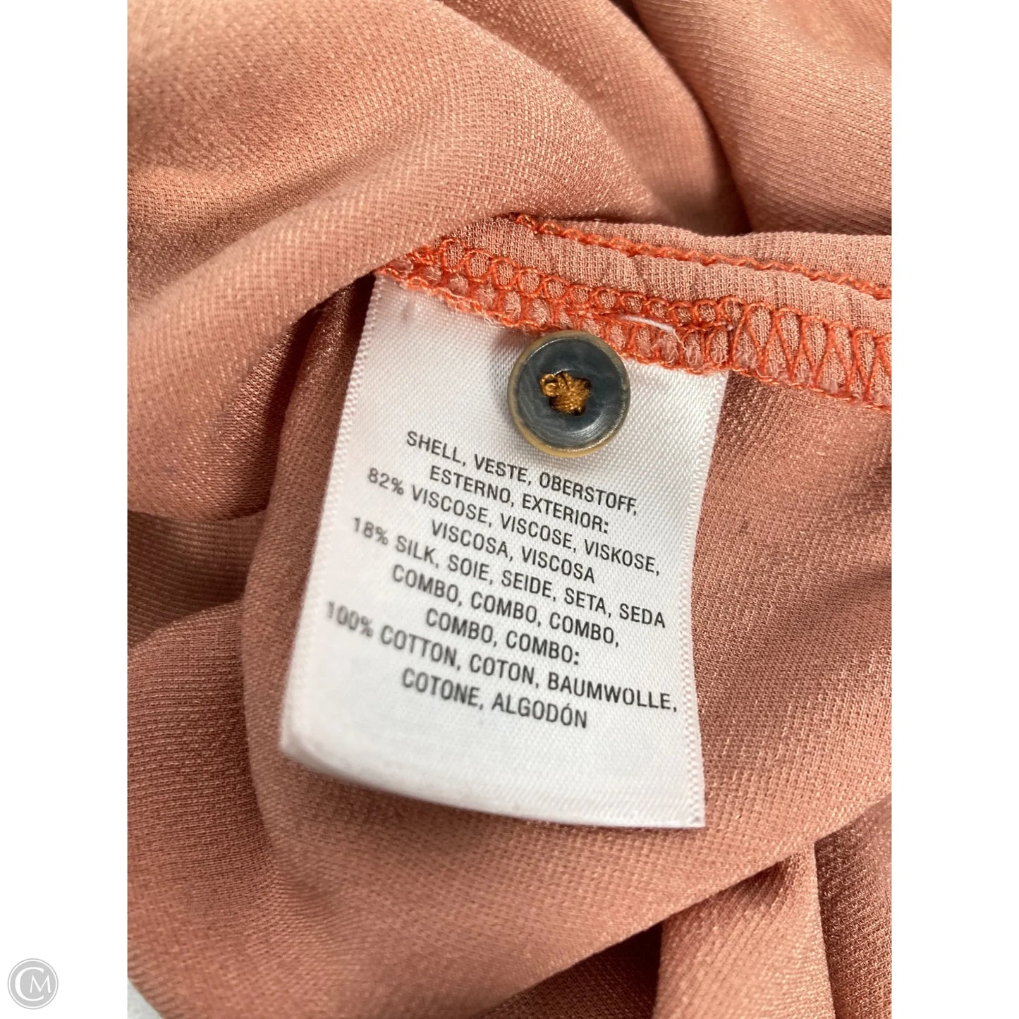 Top Long Sleeve By Holding Horses In Orange, Size: L