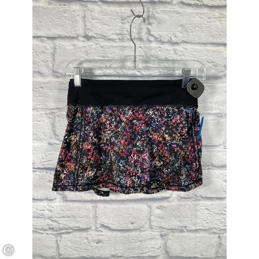 Athletic Skirt By Lululemon In Black & Pink, Size: Xs