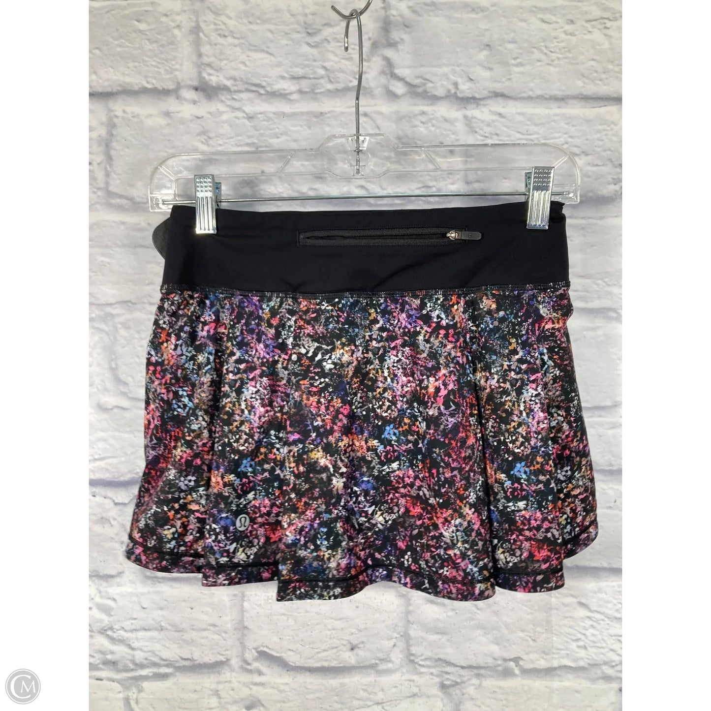 Athletic Skirt By Lululemon In Black & Pink, Size: Xs