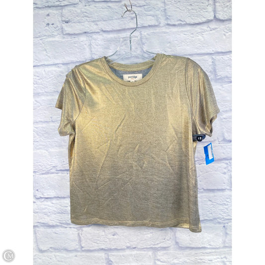 Top Short Sleeve By Porridge In Gold, Size: S