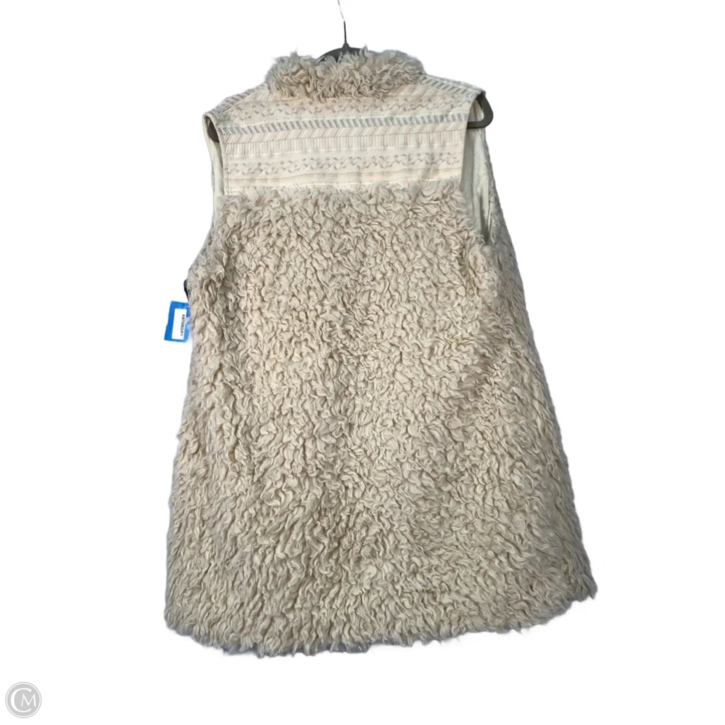 Vest Faux Fur & Sherpa By Anthropologie In Cream, Size: M