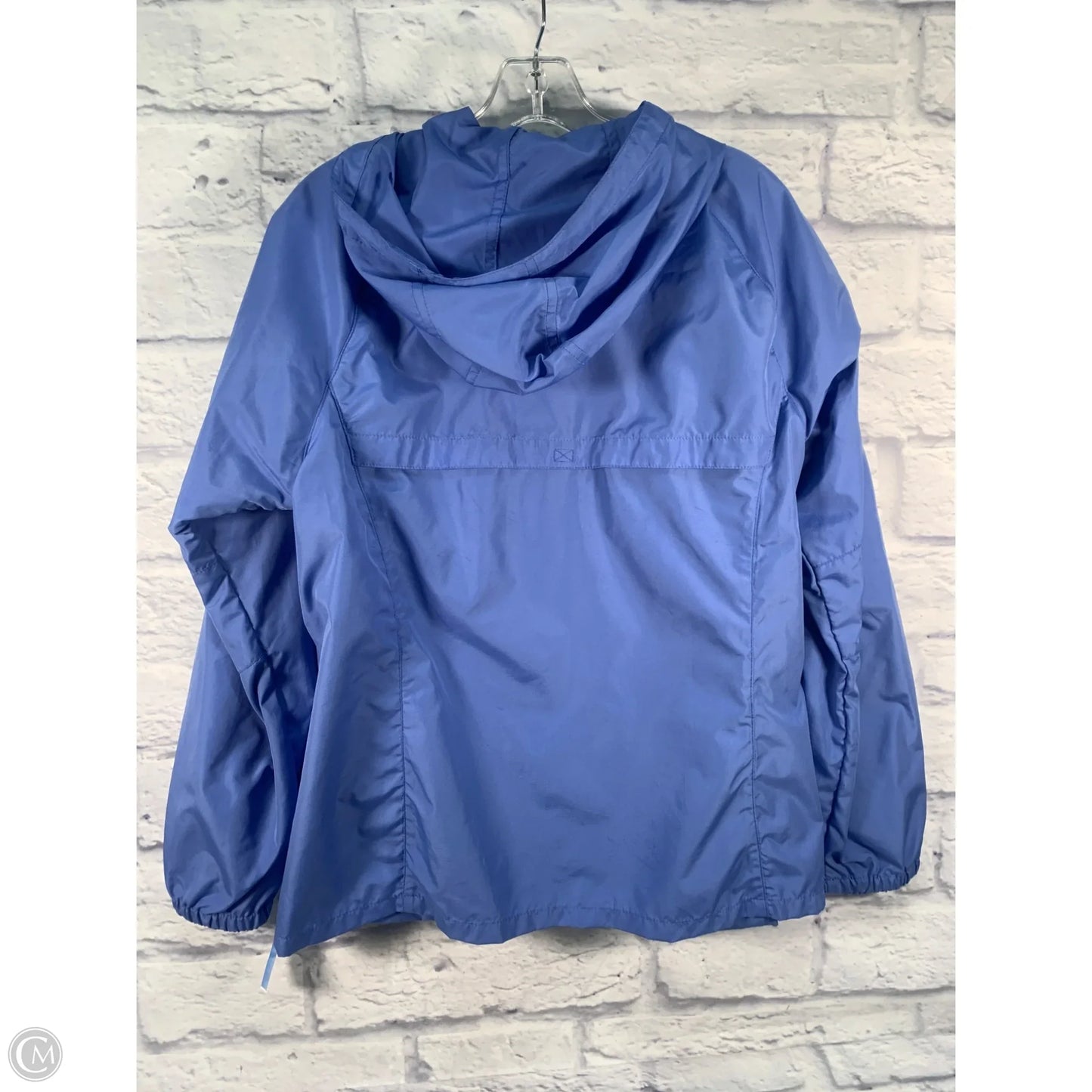 Coat Raincoat By Eddie Bauer In Blue, Size: L