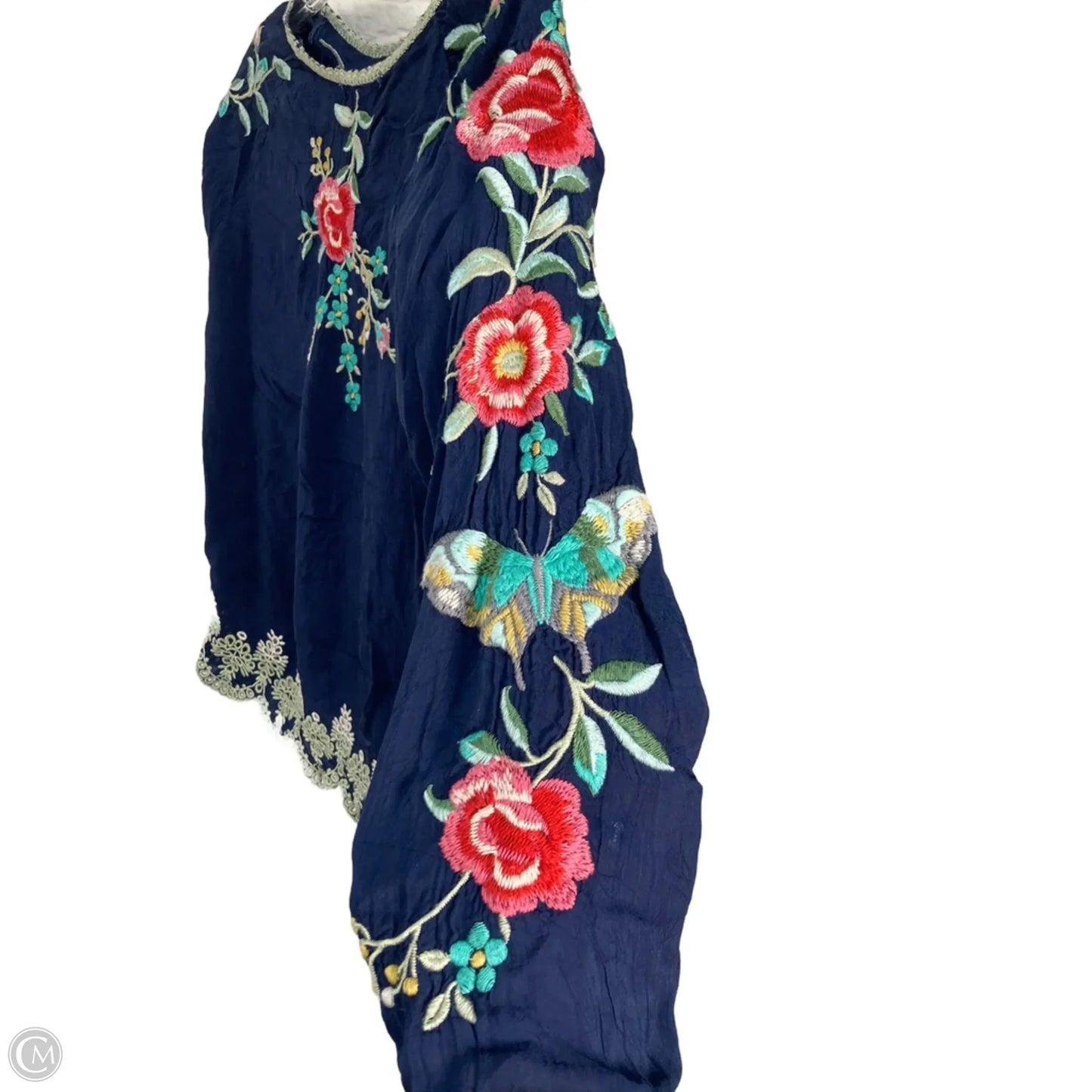 Blouse Long Sleeve By Johnny Was In Floral Print, Size: Xs