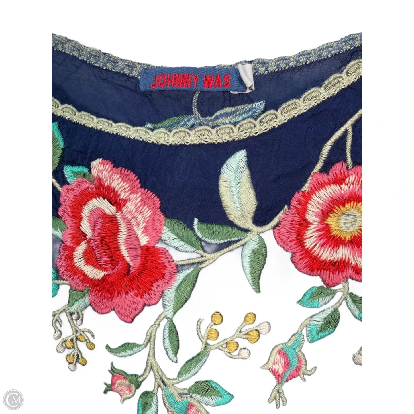 Blouse Long Sleeve By Johnny Was In Floral Print, Size: Xs