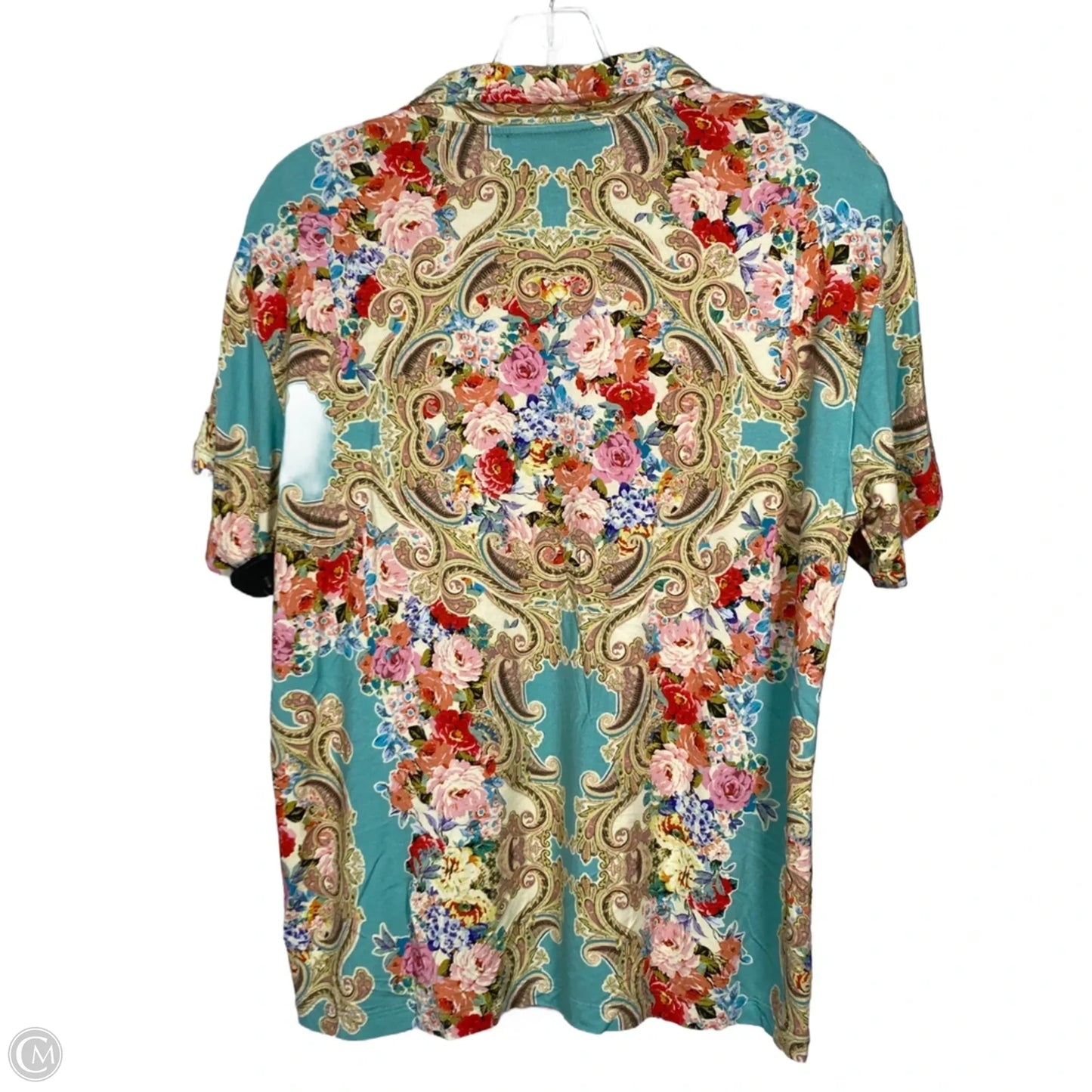 Top Short Sleeve By Johnny Was In Multi-colored, Size: S
