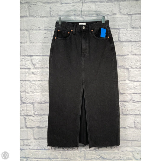 Skirt Midi By Pistola In Black Denim, Size: 6