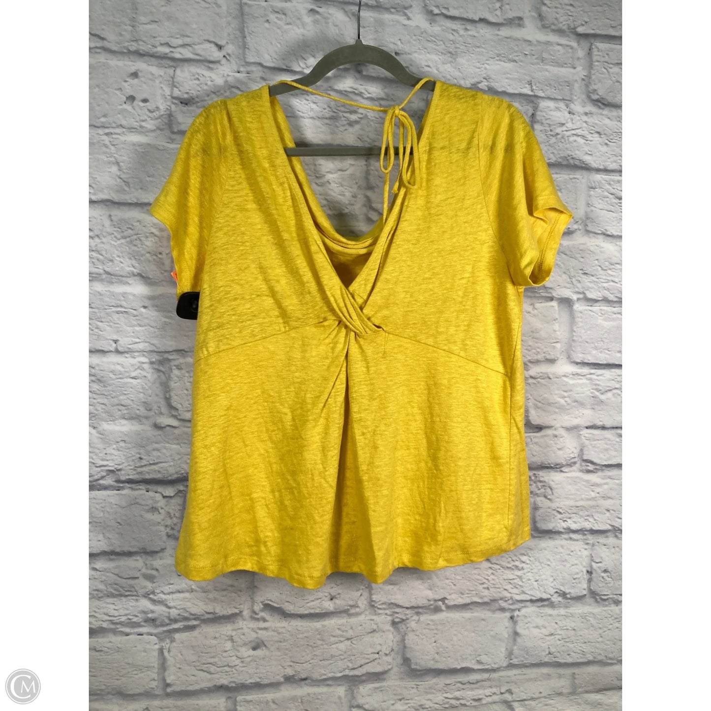 Top Short Sleeve By Maeve In Yellow, Size: M