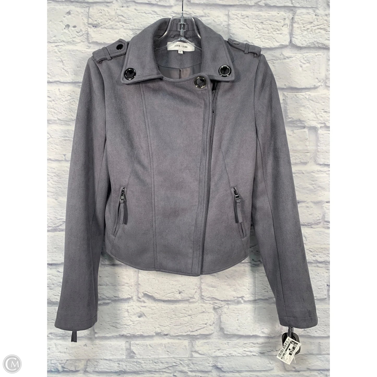 Jacket Moto By John + Jenn In Grey, Size: S