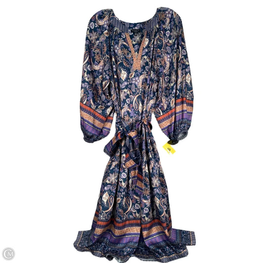 Dress Casual Midi By Current Air In Blue & Purple, Size: M