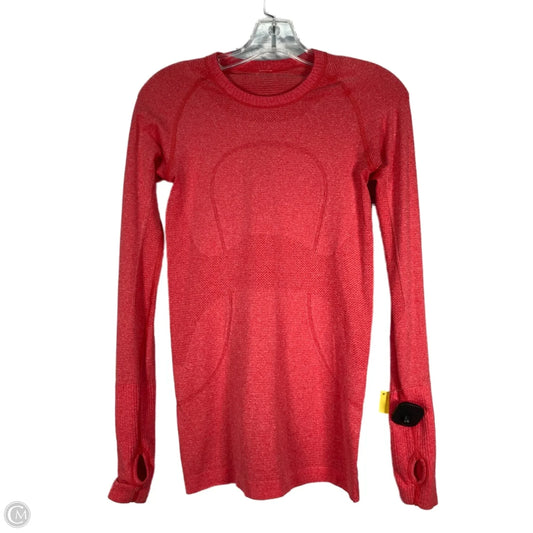 Athletic Top Long Sleeve Crewneck By Lululemon In Red, Size: S