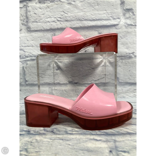 Shoes Heels Block By Clothes Mentor In Pink, Size: 5