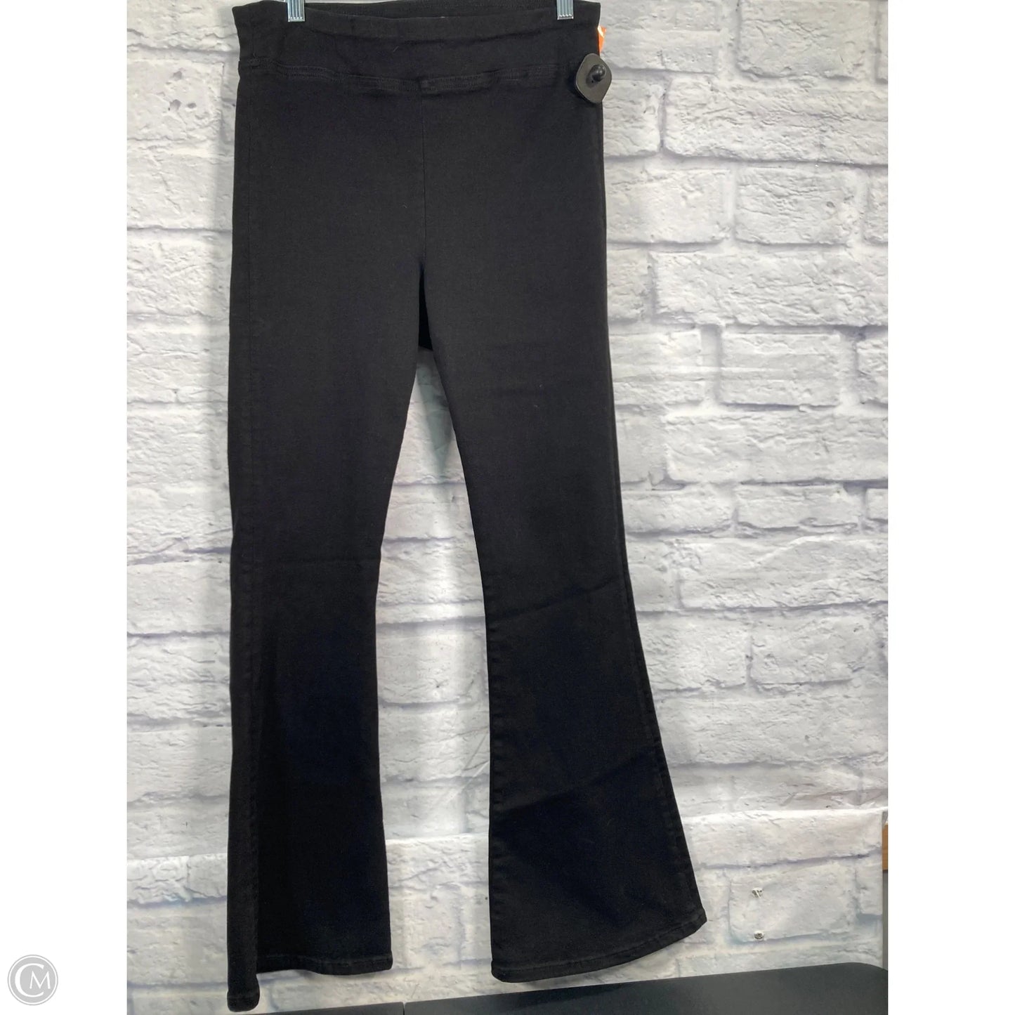 Jeans Flared By Frame In Black Denim, Size: 10