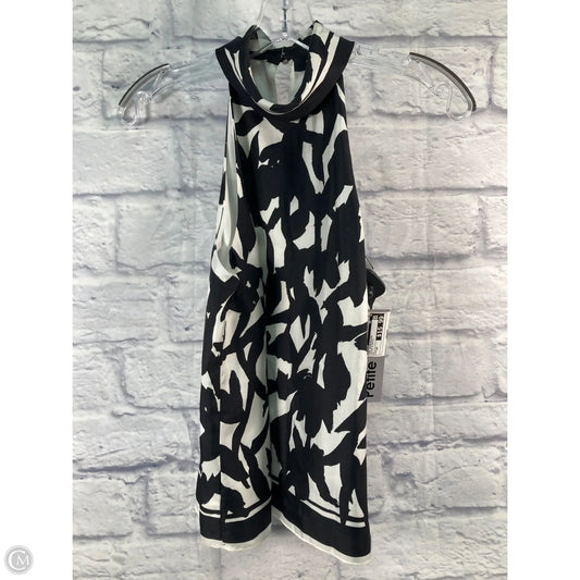 Top Sleeveless By Theory In Black & White, Size: Sp