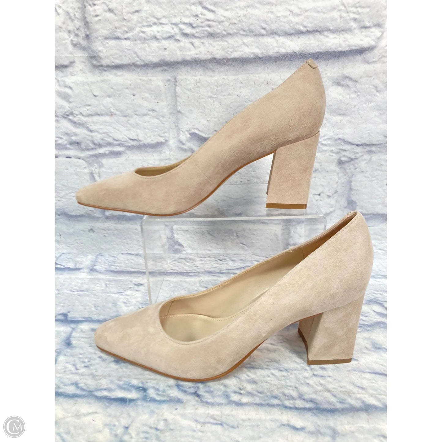 Shoes Heels Block By Marc Fisher In Cream, Size: 7.5