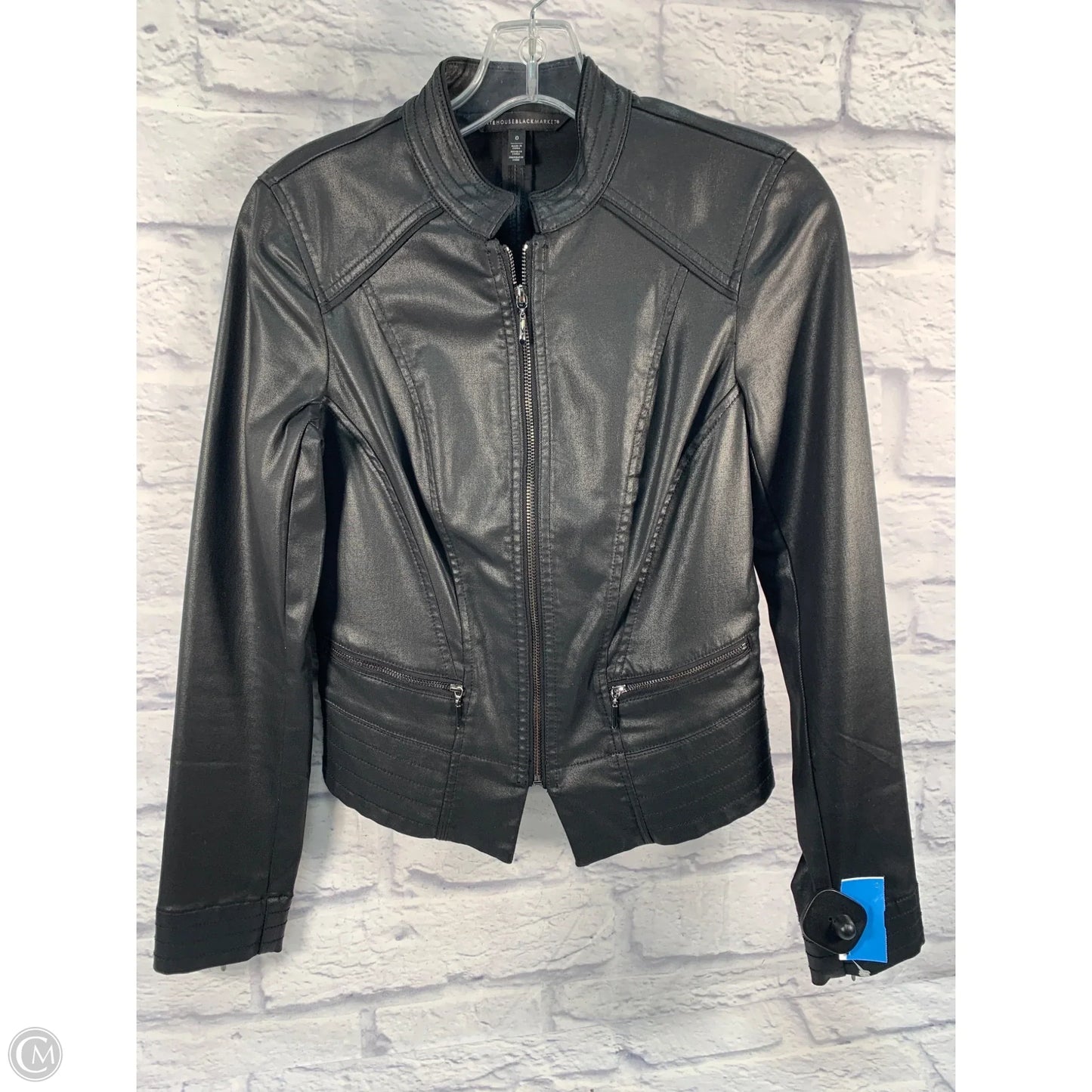Jacket Moto By White House Black Market In Black, Size: Xs