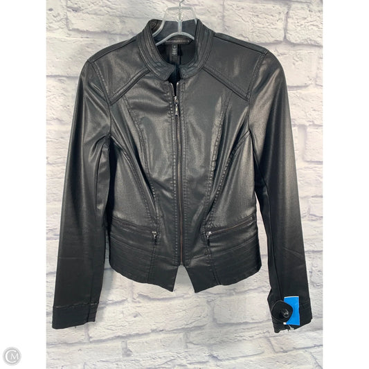 Jacket Moto By White House Black Market In Black, Size: Xs