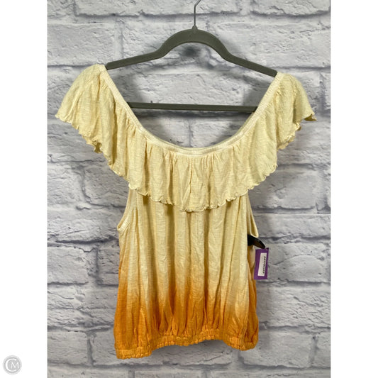 Top Sleeveless By Free People In Orange & Yellow, Size: S