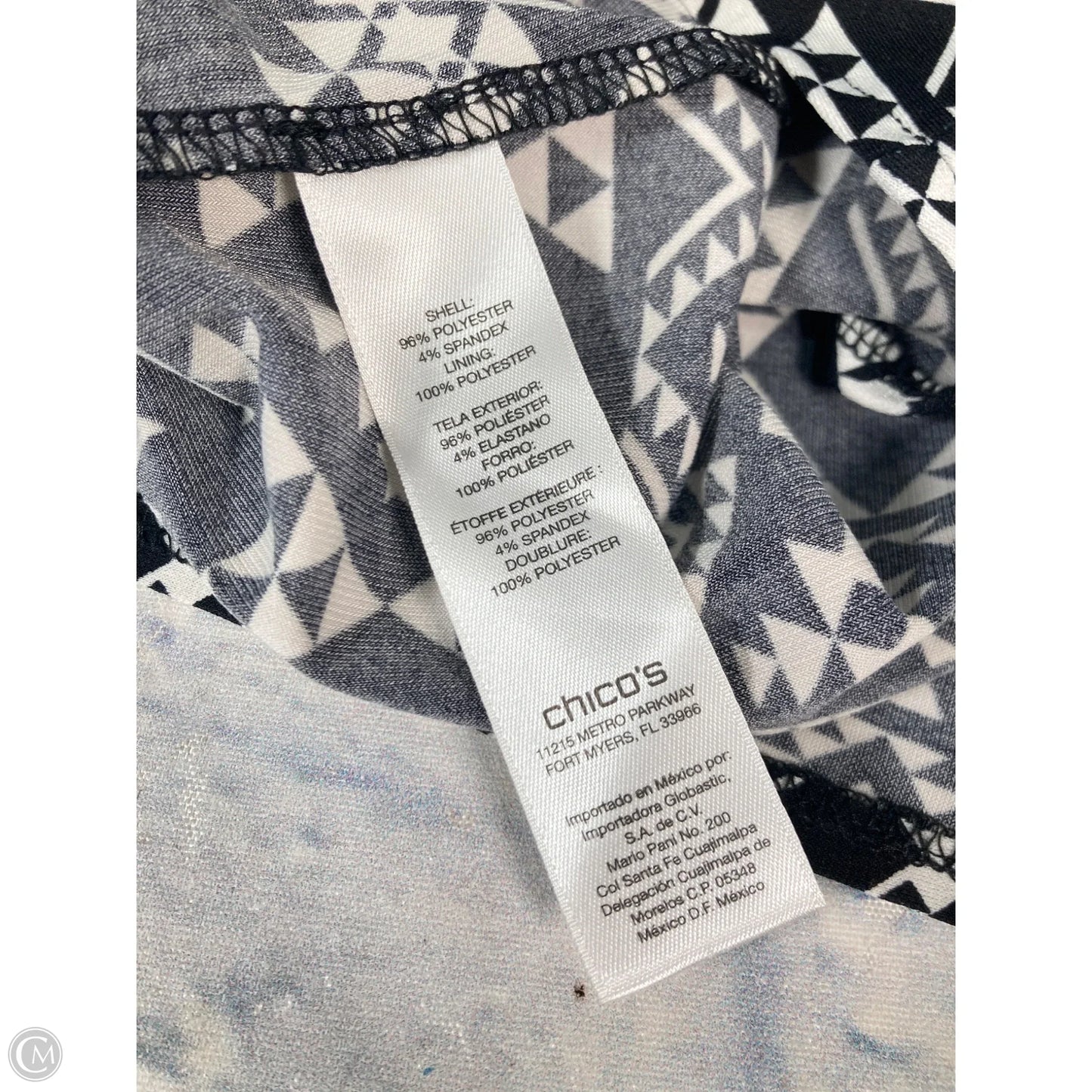 Dress Casual Maxi By Chicos In Black & White, Size: L