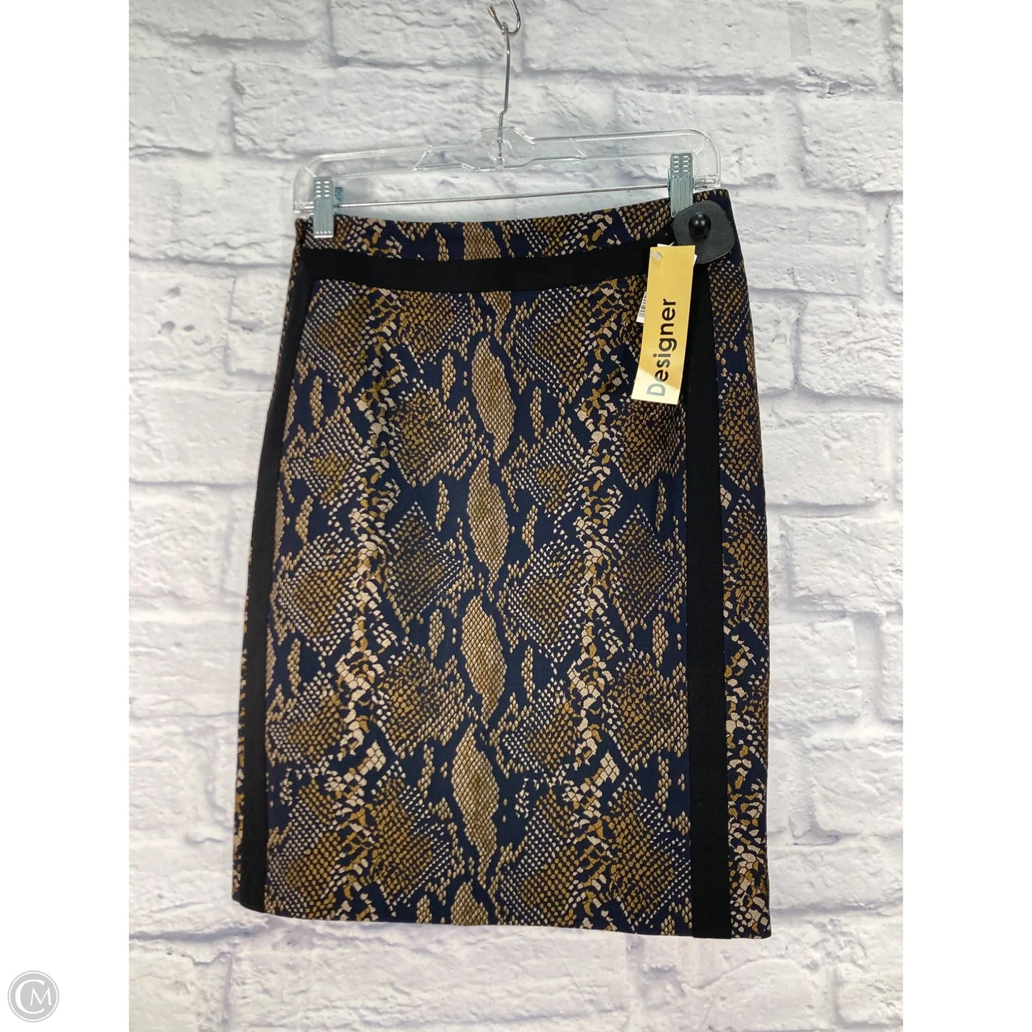 Skirt Designer By Diane Von Furstenberg In Black & Blue, Size: 4