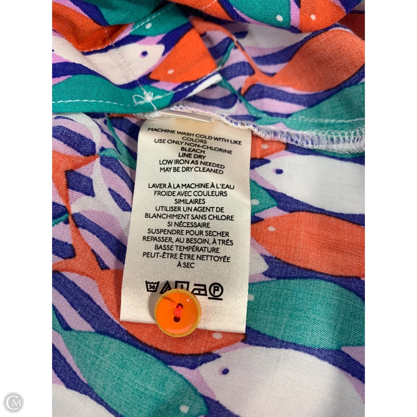 Top Short Sleeve By Maeve In Green & Orange, Size: Xs