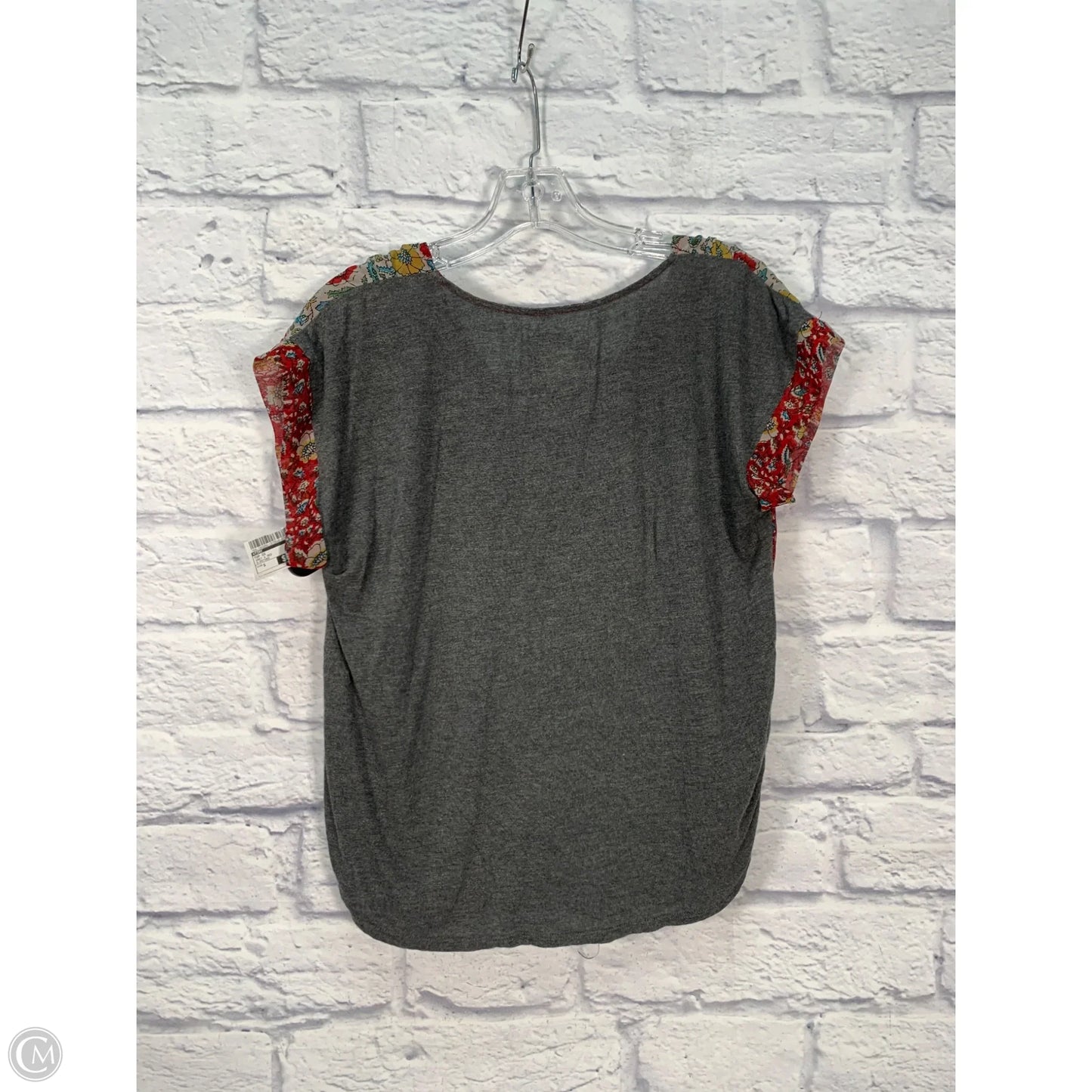 Top Short Sleeve By Tiny In Grey & Red, Size: S