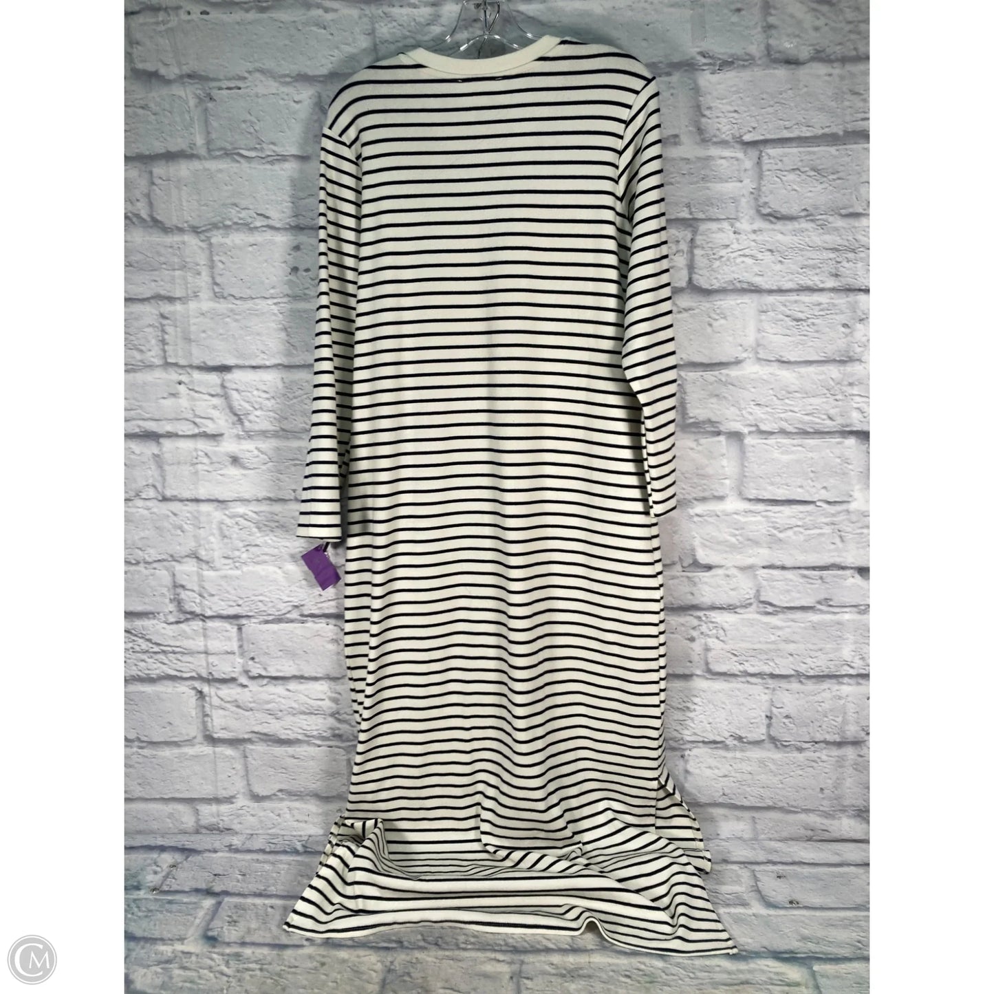 Dress Casual Maxi By Pomander Place In Blue & Cream, Size: L
