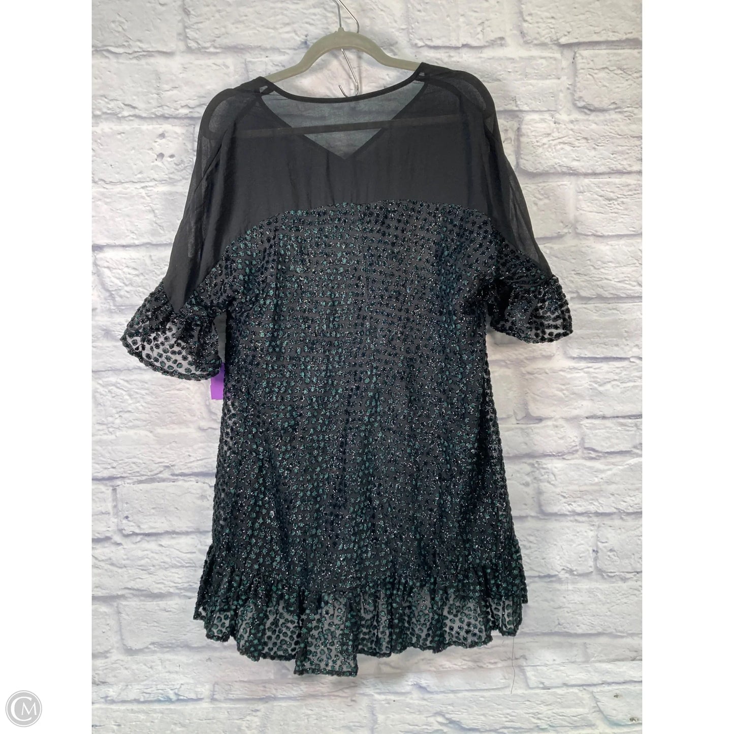 Dress Party Short By Amadi In Black & Green, Size: S