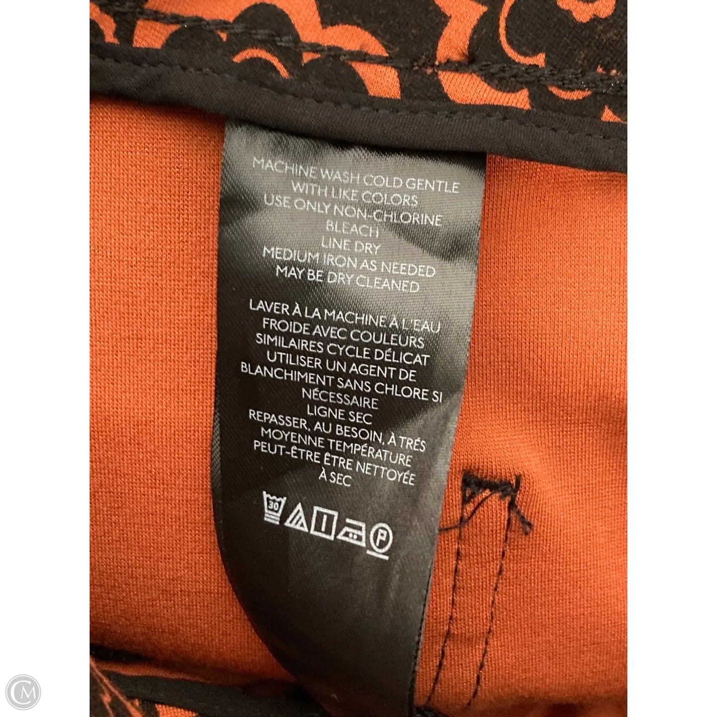 Pants Cropped By Maeve In Black & Orange, Size: 4