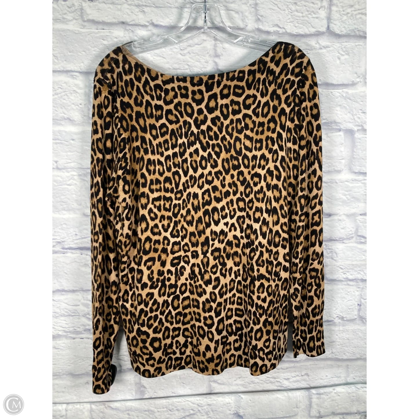 Sweater By Chicos In Animal Print, Size: L