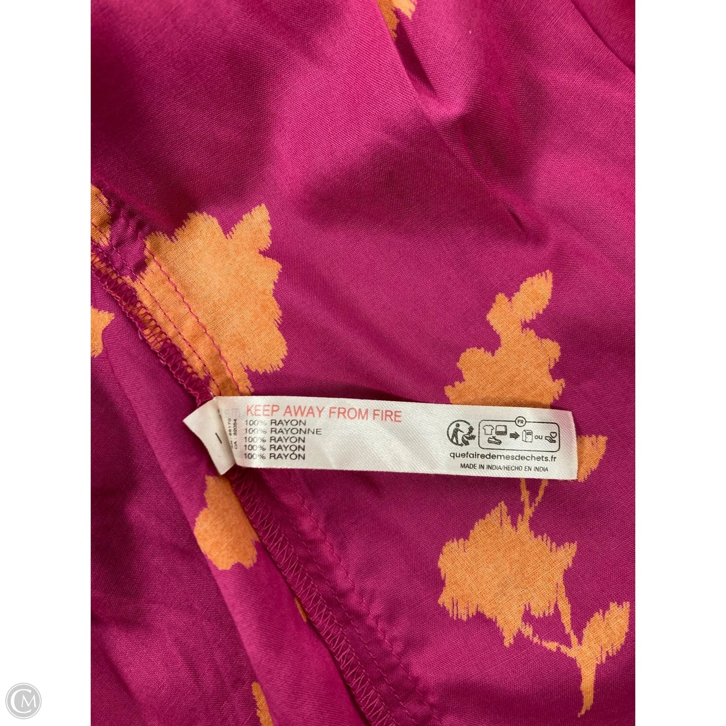 Dress Casual Maxi By Anthropologie In Orange & Pink, Size: Xl