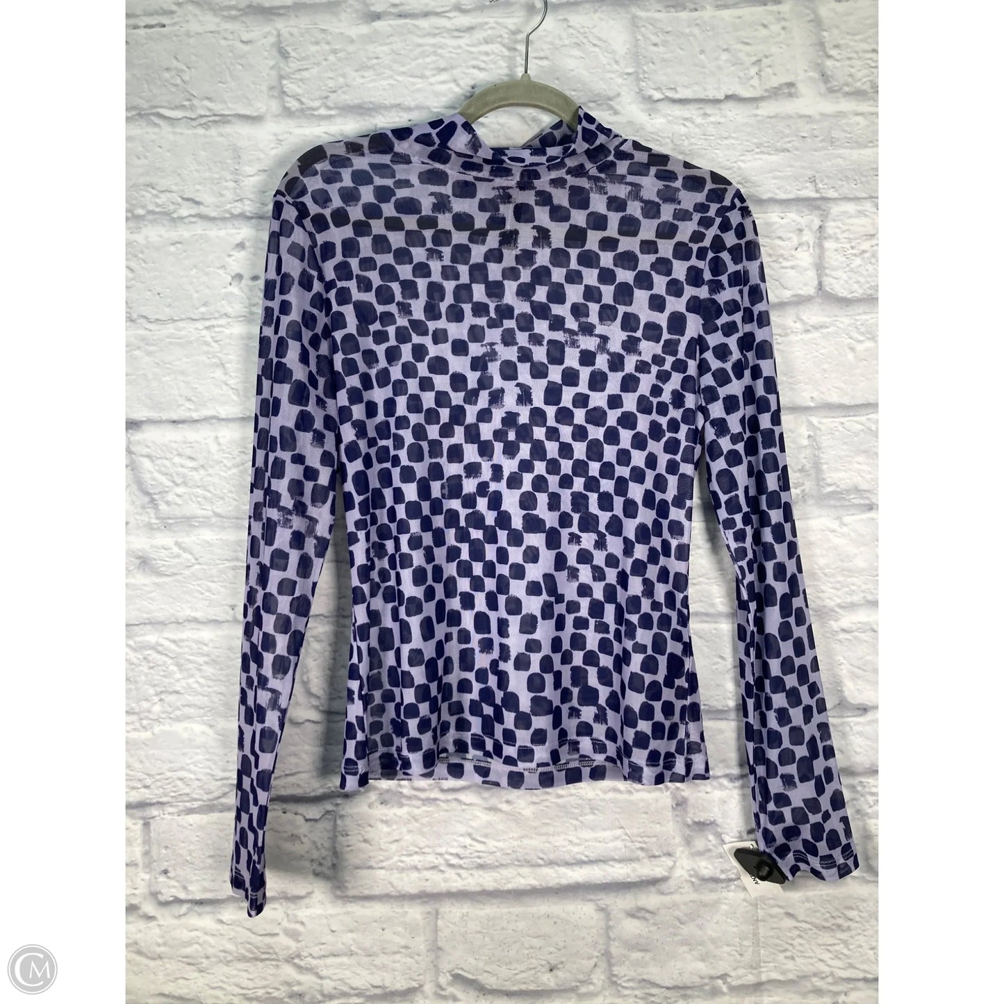 Top Long Sleeve By Anthropologie In Blue & Purple, Size: M