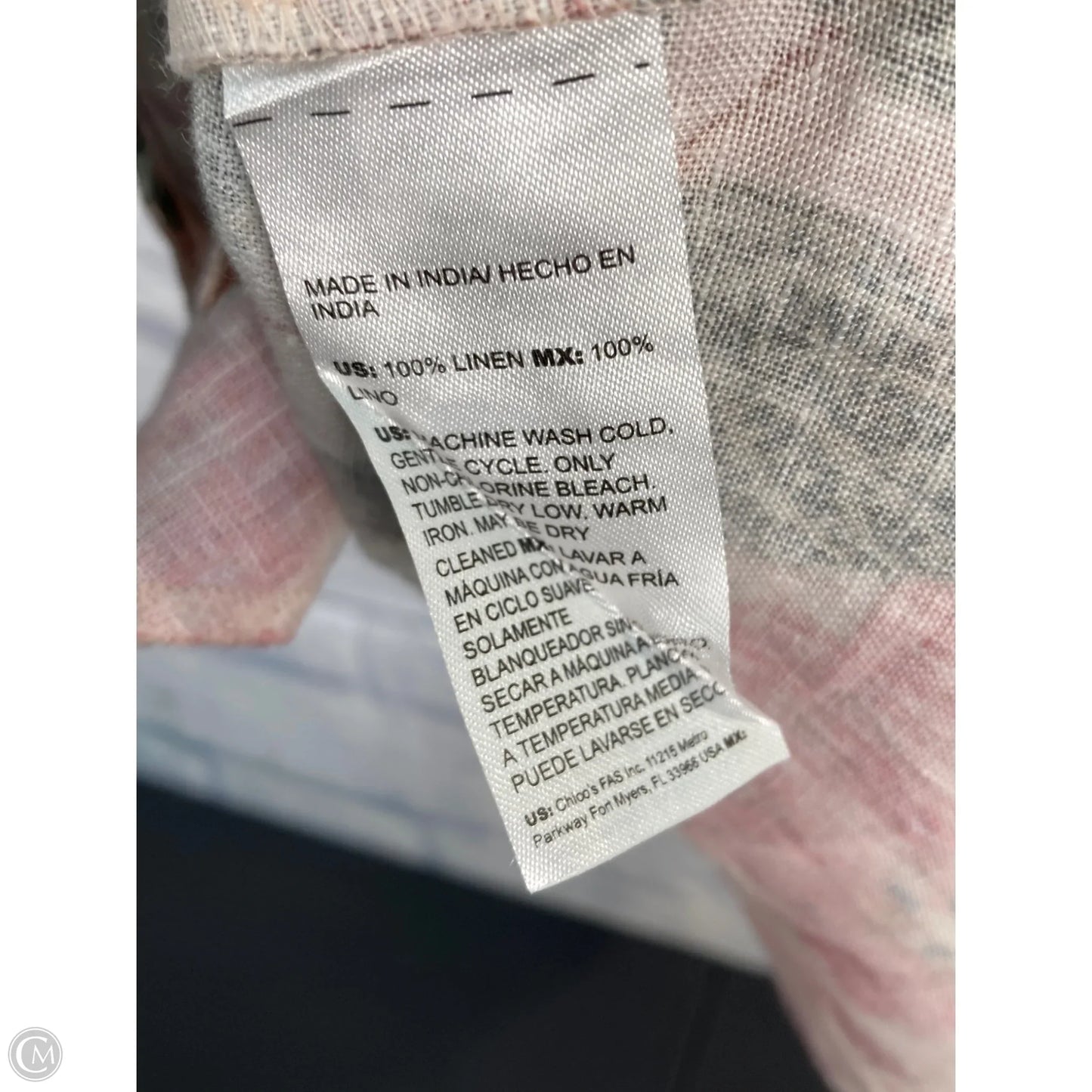 Dress Casual Short By Chicos In Green & Pink, Size: M