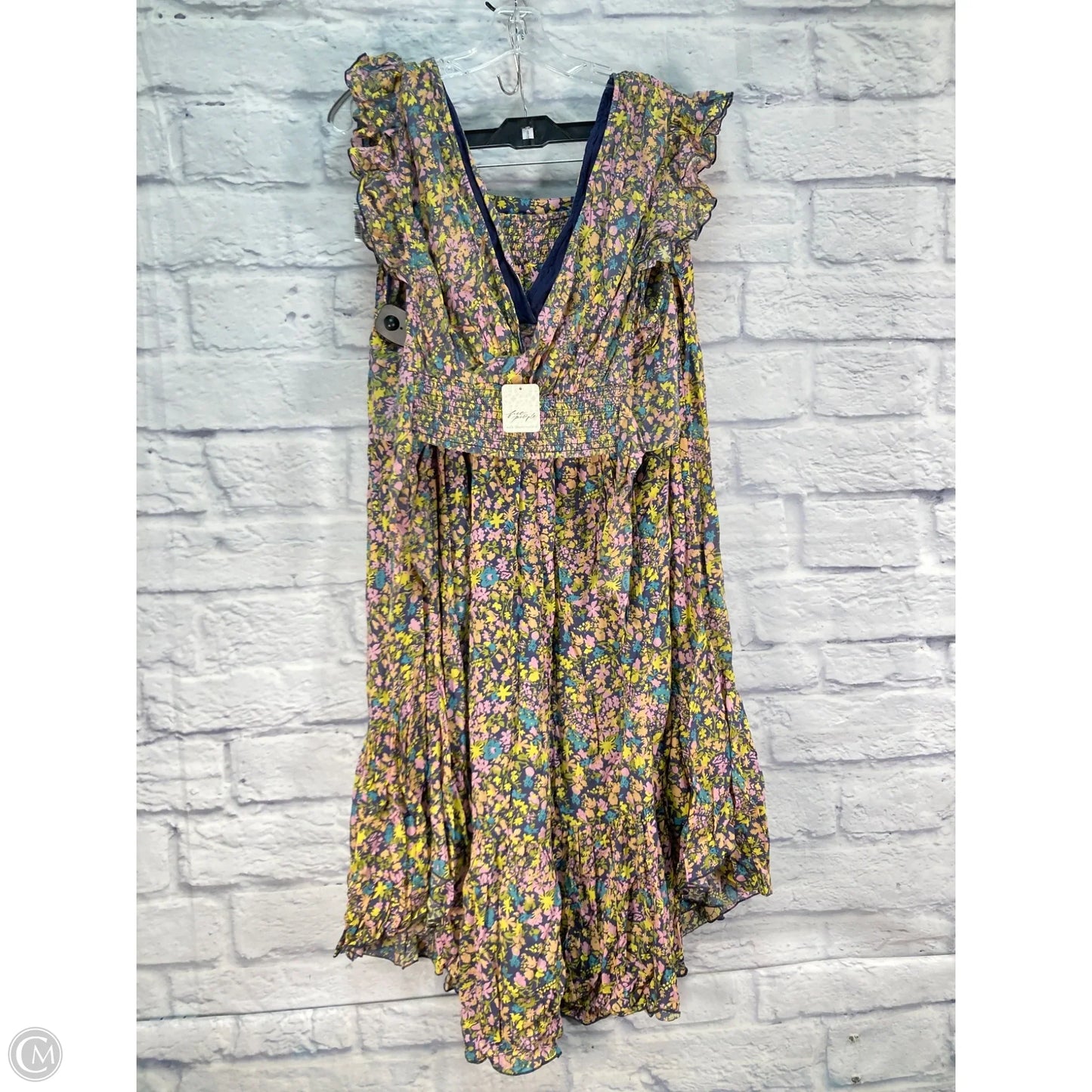Skirt Set 2pc By Free People In Blue & Yellow, Size: Xl