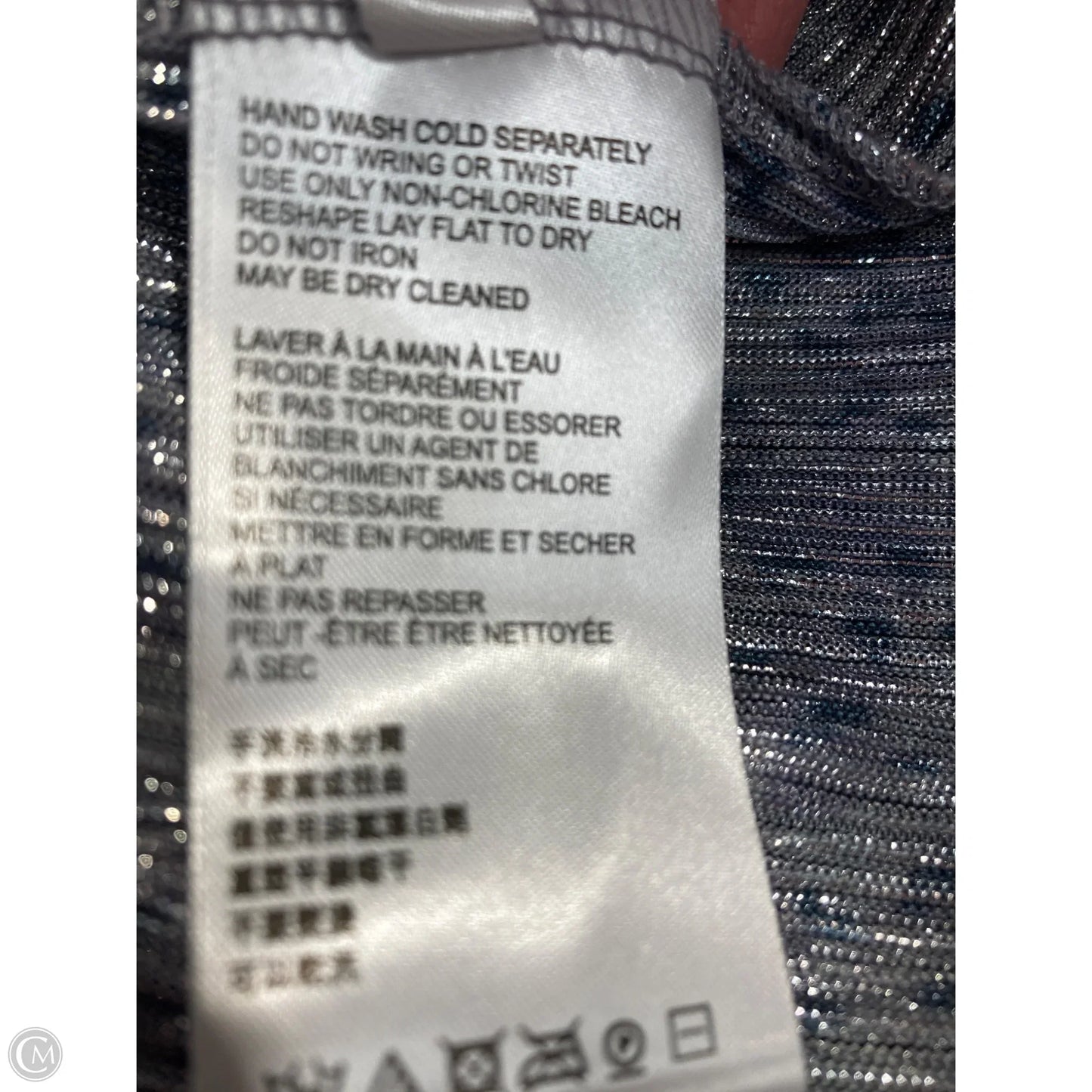 Top Sleeveless By Anthropologie In Purple & Silver, Size: L
