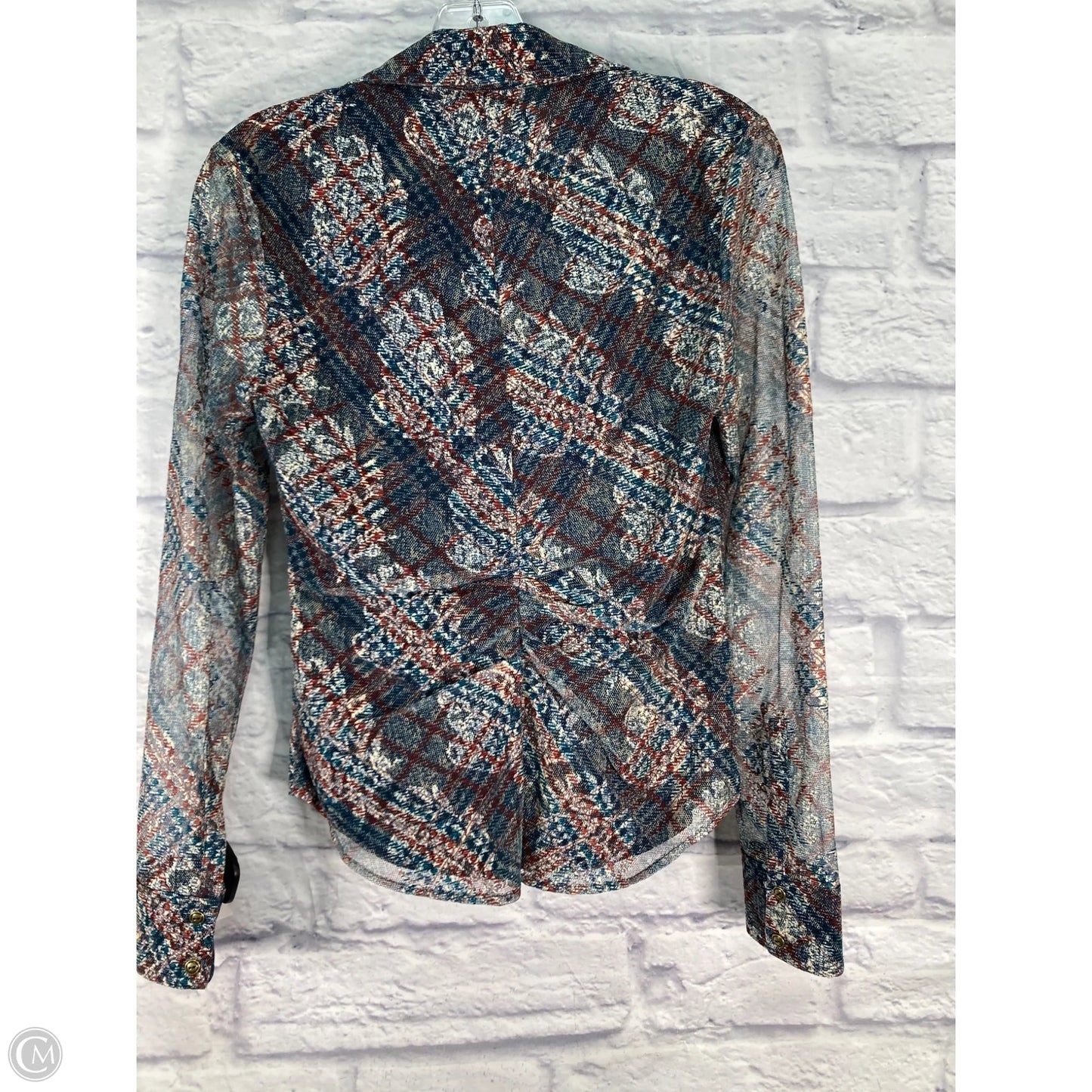 Top Long Sleeve By Ramy Brook In Blue & Red, Size: S