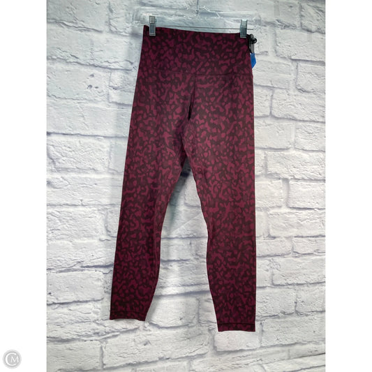 Athletic Capris By Lululemon In Black & Pink, Size: 6