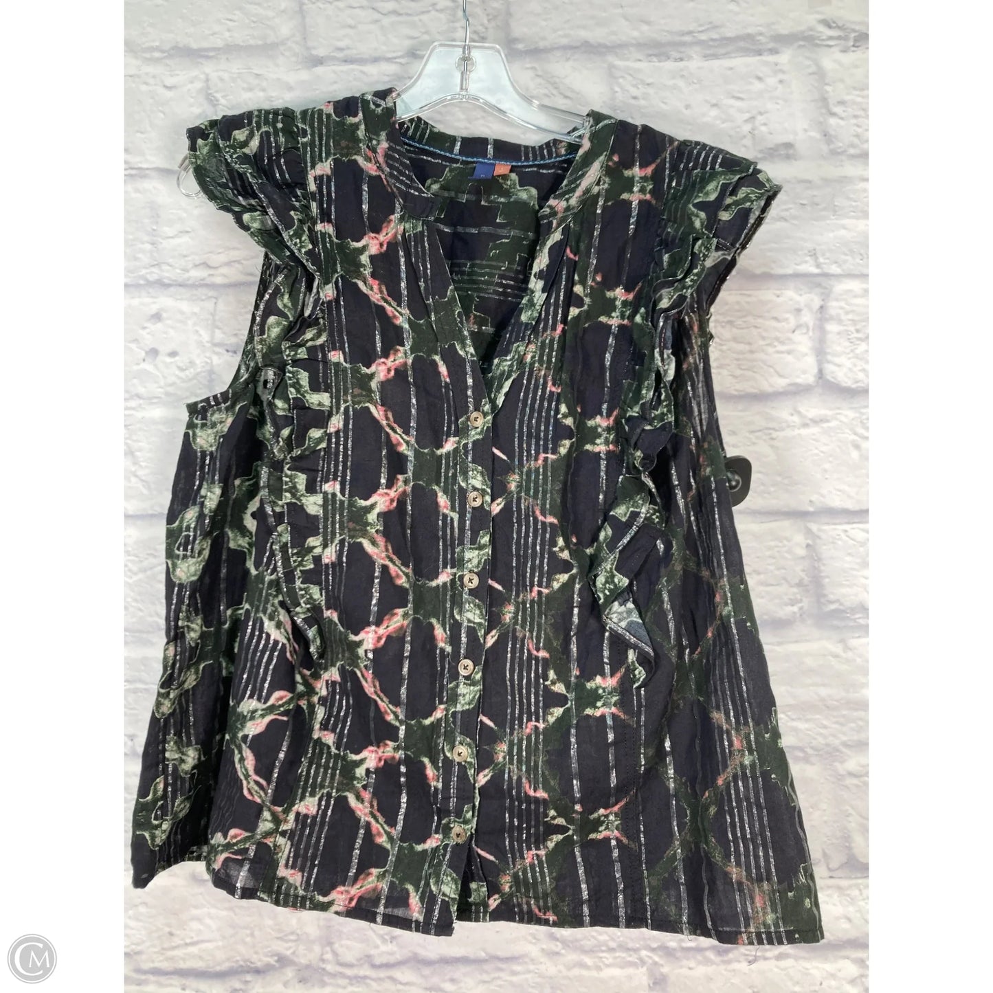 Top Sleeveless By Pilcro In Blue & Green, Size: L