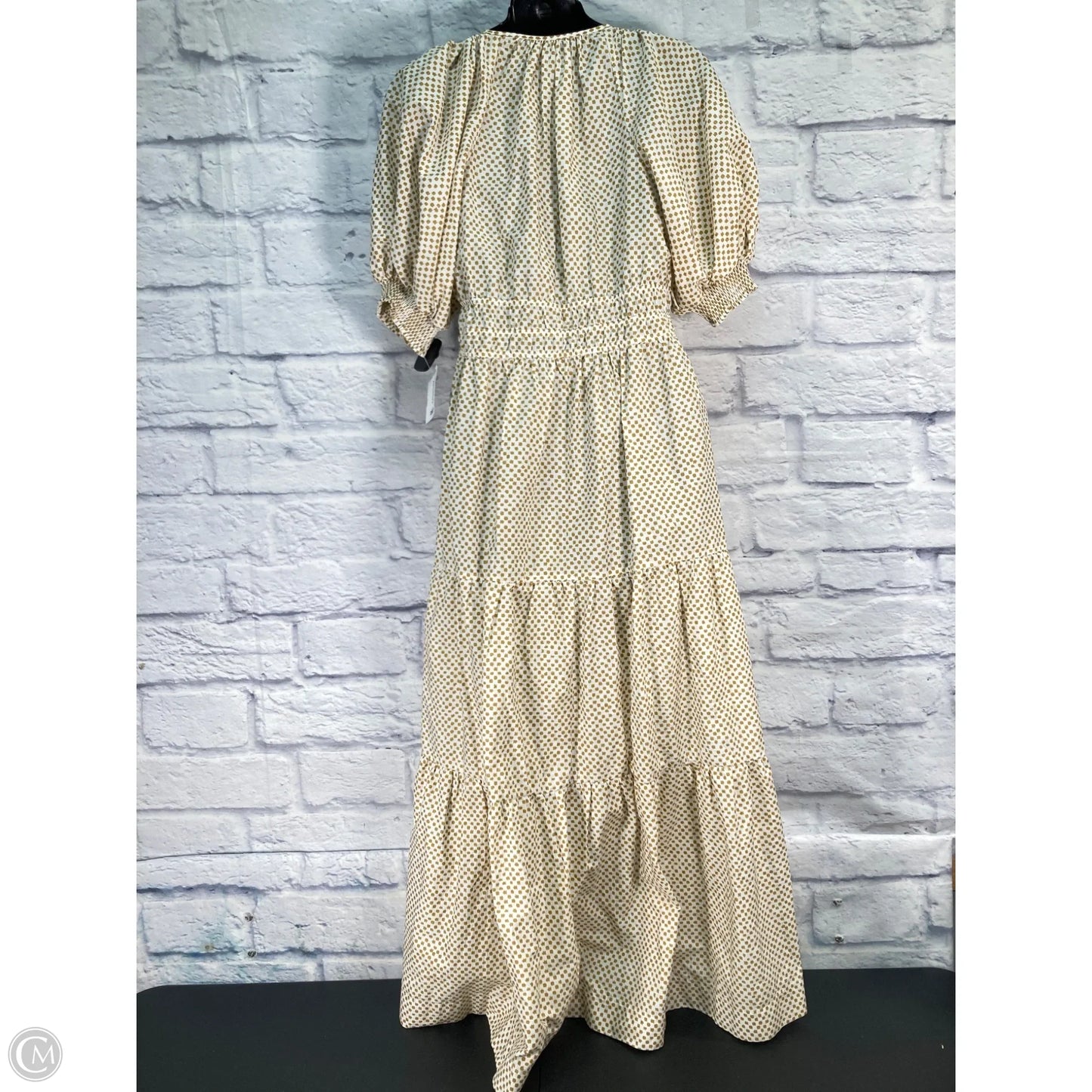 Dress Casual Maxi By Anthropologie In White & Yellow, Size: Xs