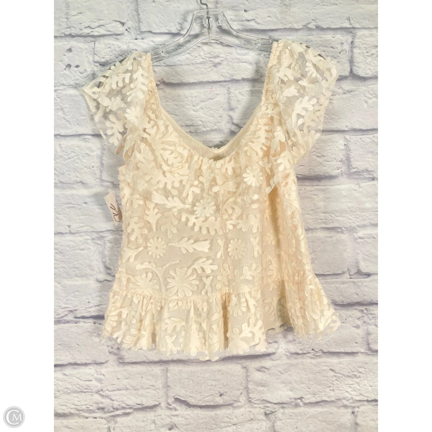 Top Sleeveless By Anthropologie In Cream, Size: Xs
