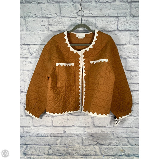 Cardigan By Anthropologie In Brown & White, Size: M
