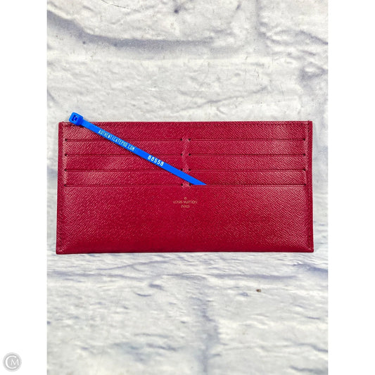 Wallet Luxury Designer By Louis Vuitton, Size: Large