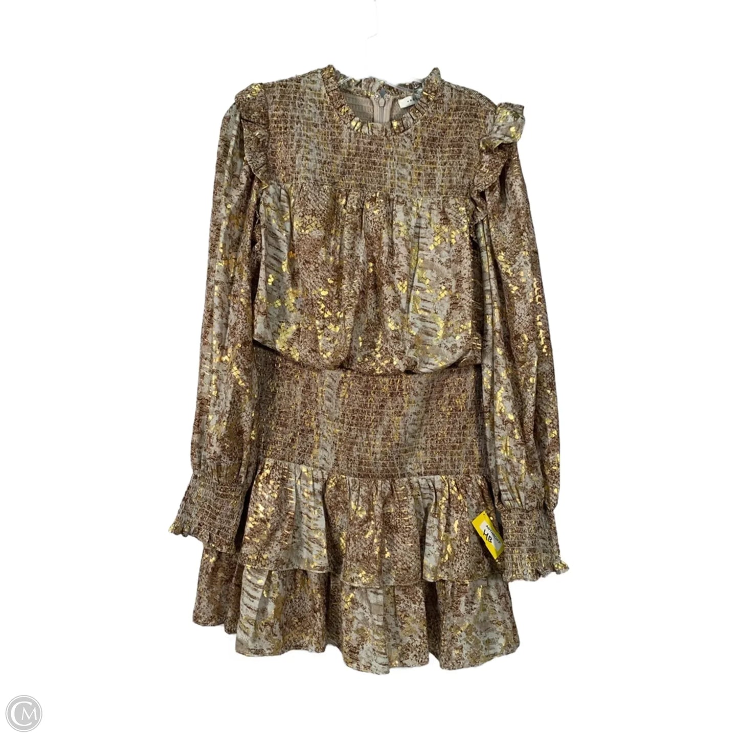 Dress Party Short By Endless Rose In Gold & Tan, Size: M