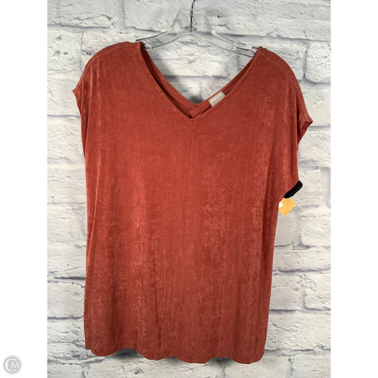 Top Sleeveless By Chicos In Orange, Size: M