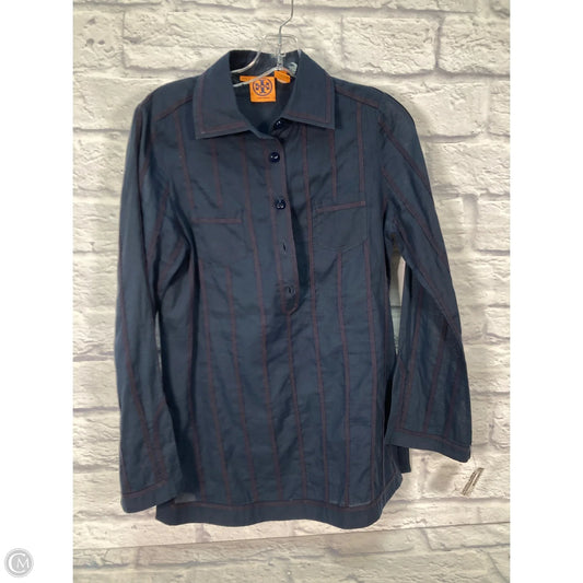 Top Long Sleeve Designer By Tory Burch In Blue, Size: S